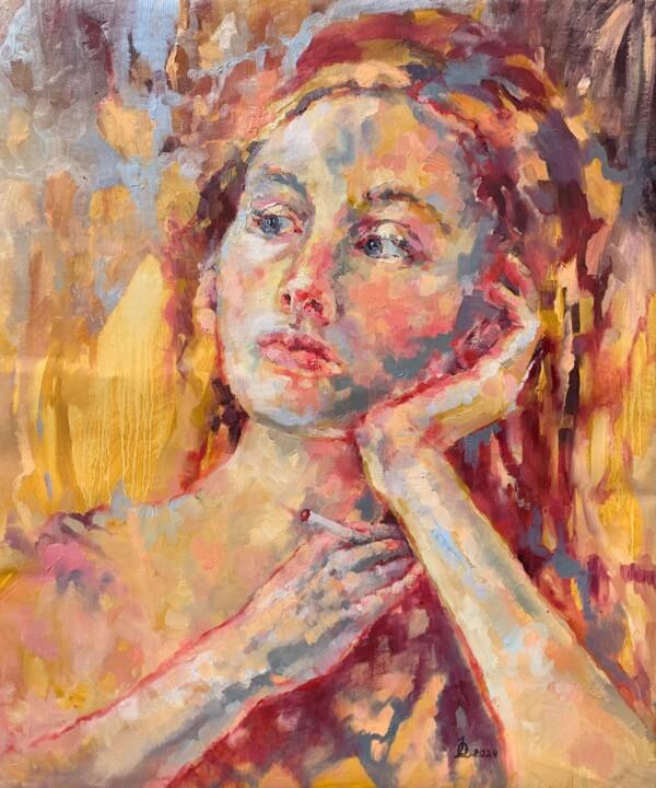 Malarstwo zatytułowany „Where do your swall…” autorstwa Oxana Luky, Oryginalna praca, Olej