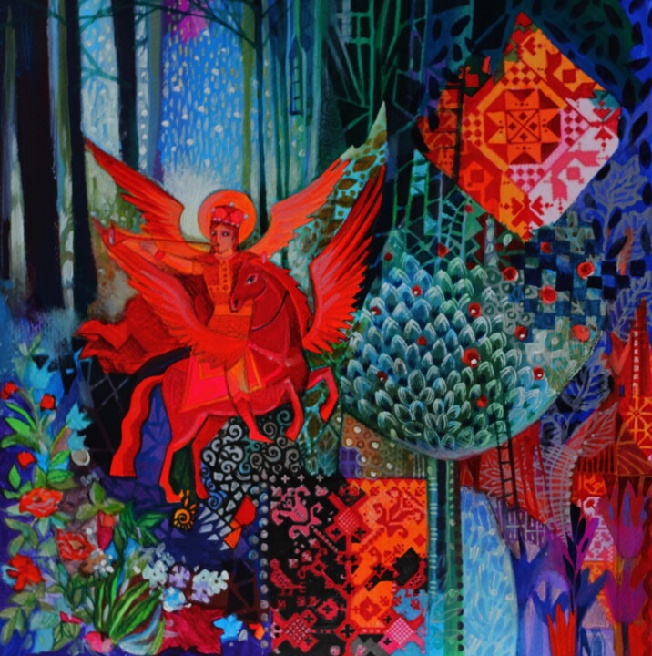 제목이 "L'Archange Michel"인 미술작품 Oxana Zaika로, 원작, 잉크