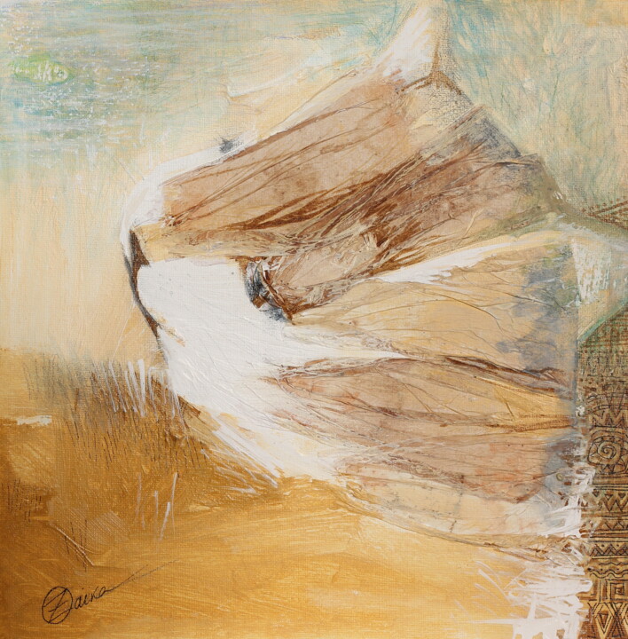 Ζωγραφική με τίτλο "Cat." από Oxana Zaika, Αυθεντικά έργα τέχνης, Ακρυλικό