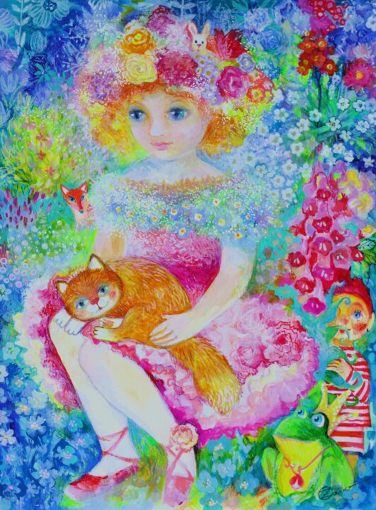 Peinture intitulée "Jardin magique" par Oxana Zaika, Œuvre d'art originale, Acrylique