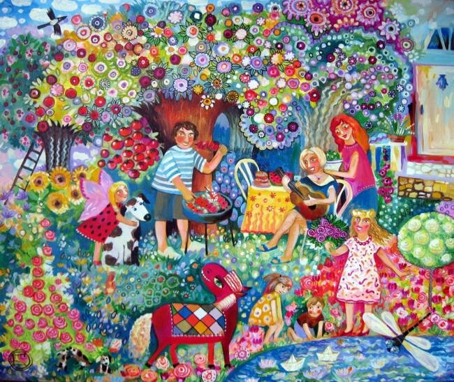 Peinture intitulée "Journée estivale" par Oxana Zaika, Œuvre d'art originale, Huile