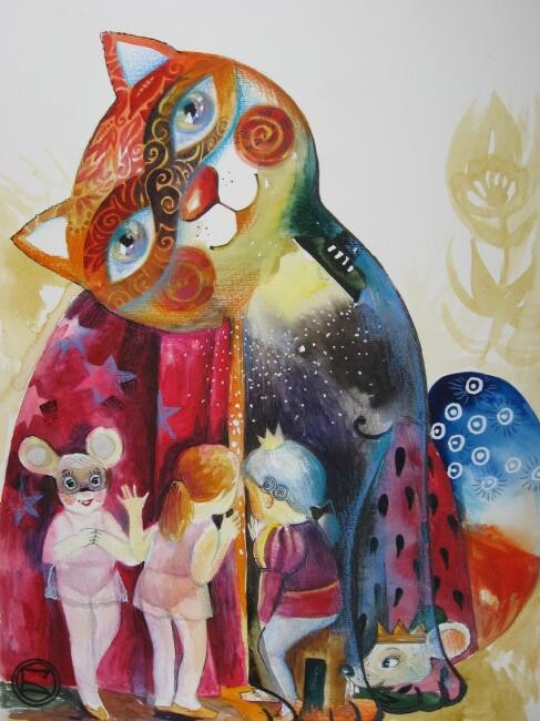 Peinture intitulée "SPECTACLE" par Oxana Zaika, Œuvre d'art originale