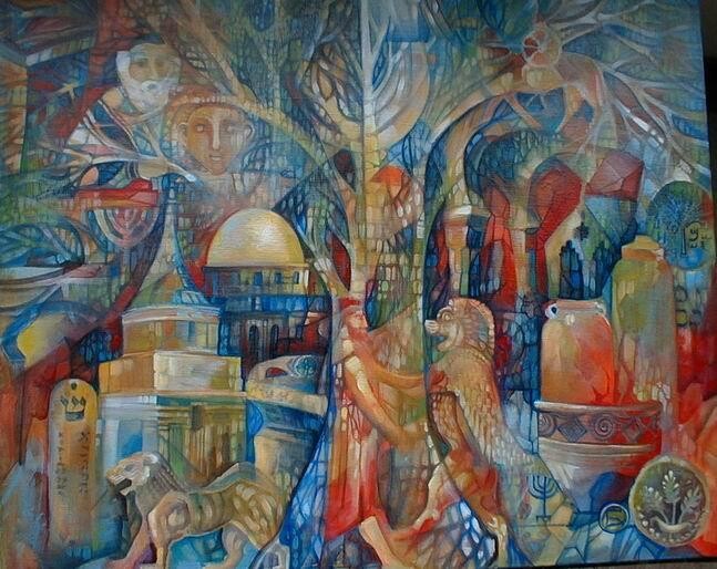 Peinture intitulée "Jerusalem" par Oxana Zaika, Œuvre d'art originale