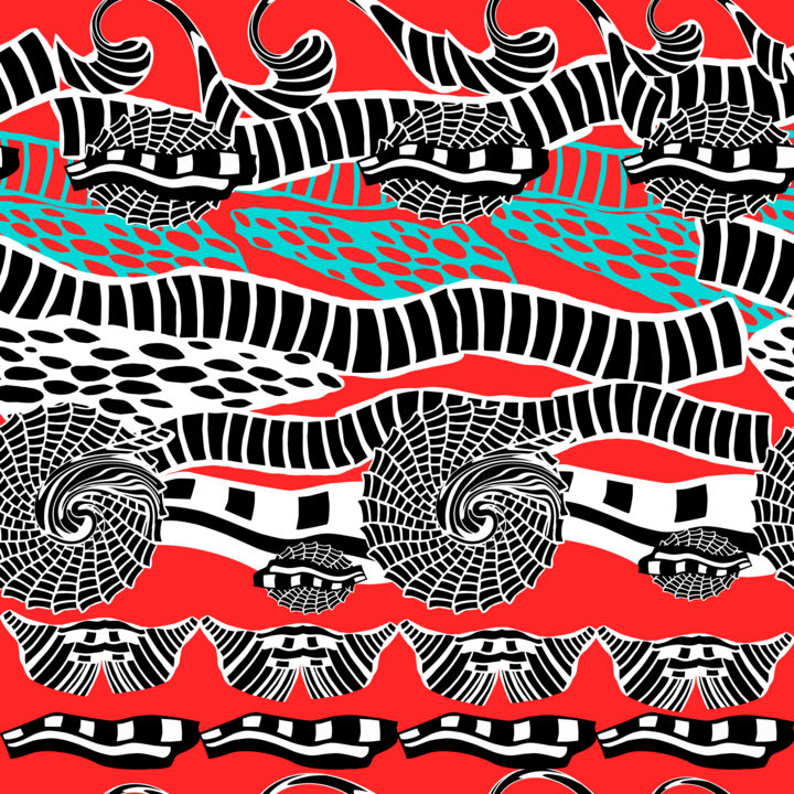 「design pattern №456…」というタイトルのデジタルアーツ Oxana Kolyaginaによって, オリジナルのアートワーク, デジタル絵画