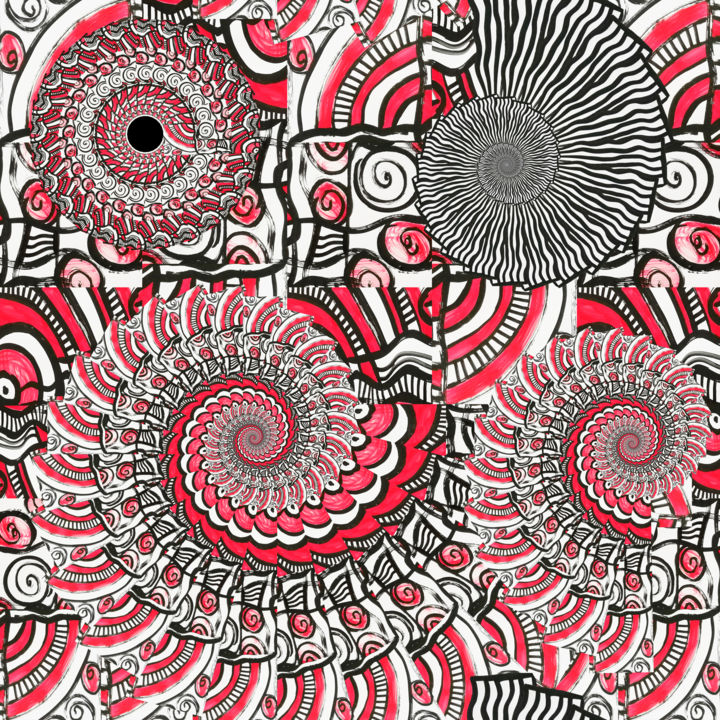 Digital Arts titled "design pattern №457" by Oxana Kolyagina, Original Artwork, Digital Painting