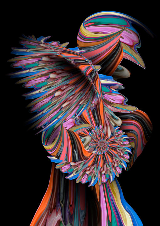 Digital Arts titled "digital sculpture 1…" by Oxana Kolyagina, Original Artwork, Digital Painting