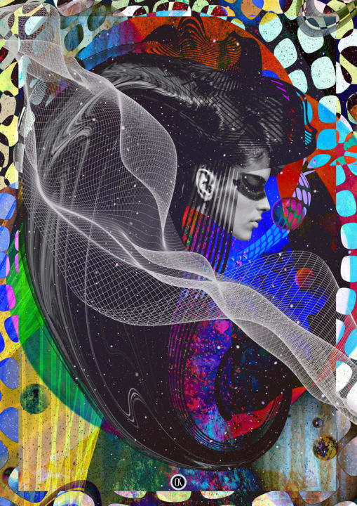 Digital Arts titled "collage, fashion" by Oxana Kolyagina, Original Artwork, Digital Painting