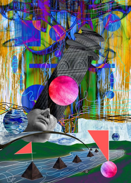 Arte digital titulada "collage" por Oxana Kolyagina, Obra de arte original, Collages