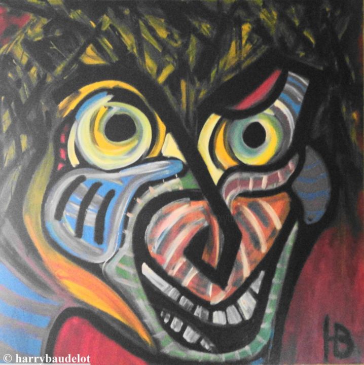 Peinture intitulée "visage.jpg" par Harry Baudelot, Œuvre d'art originale, Autre