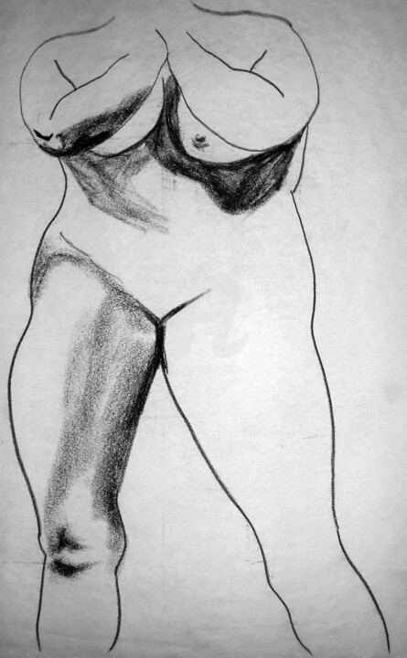 Drawing titled "Figure" by Ozan Adam, Original Artwork
