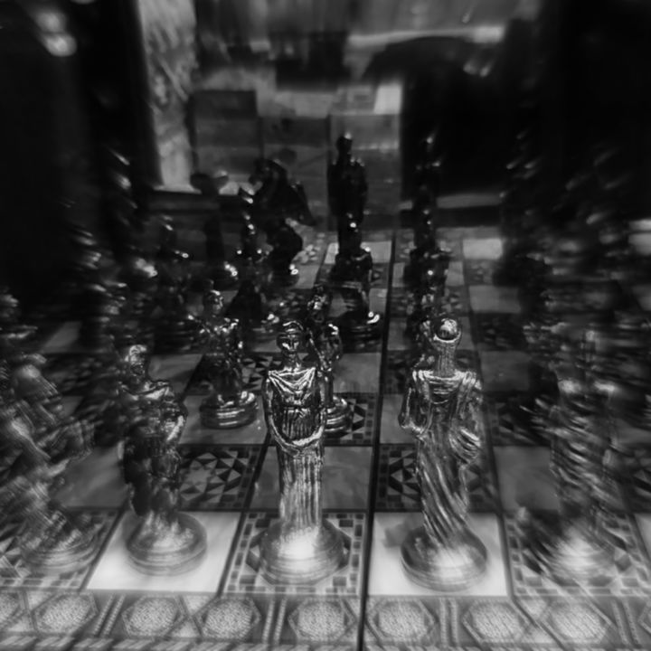 Photography titled "Silver Chess" by Ozz, Original Artwork, Digital Photography