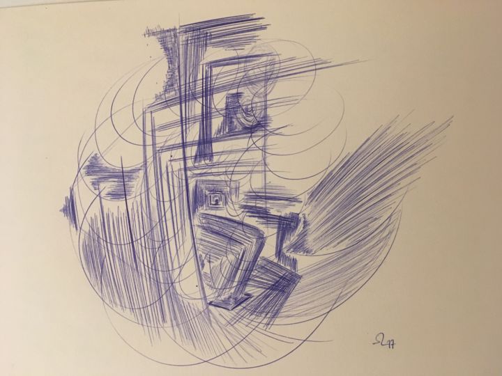 Drawing titled "Voyage" by Ozzi Uaan, Original Artwork