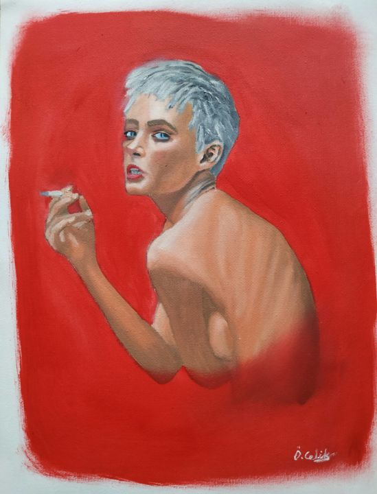 Painting titled "red" by Özkan Çelik, Original Artwork, Oil