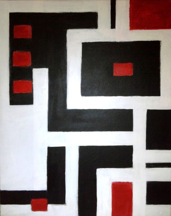 Peinture intitulée "Virtual Thoughts" par Ozzy Bachelier, Œuvre d'art originale,