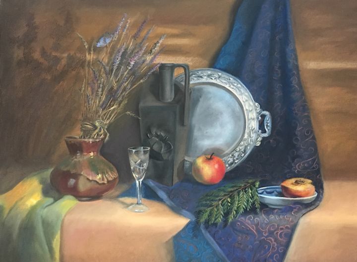Download Stilllife With Apple Peach And Lavender Painting By Elen Desktop Wallpaper Free Get Wallpaper Stilllife With Apple Peach And Lavender Painting By Elen HD