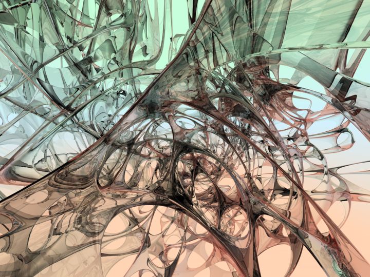 Arts numériques intitulée "cubefil-3-180x135" par Patrice Elmer, Œuvre d'art originale, Modélisation 3D