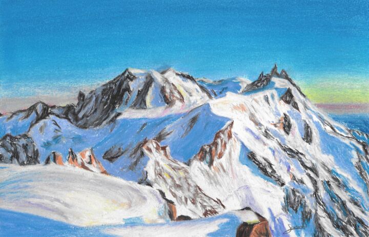 Drawing titled "From the highest mo…" by P. Le Sommer, Original Artwork, Pastel