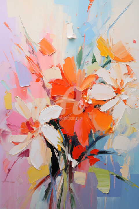 Цифровое искусство под названием "Flowers95" - P. Lee, Подлинное произведение искусства, Цифровая живопись