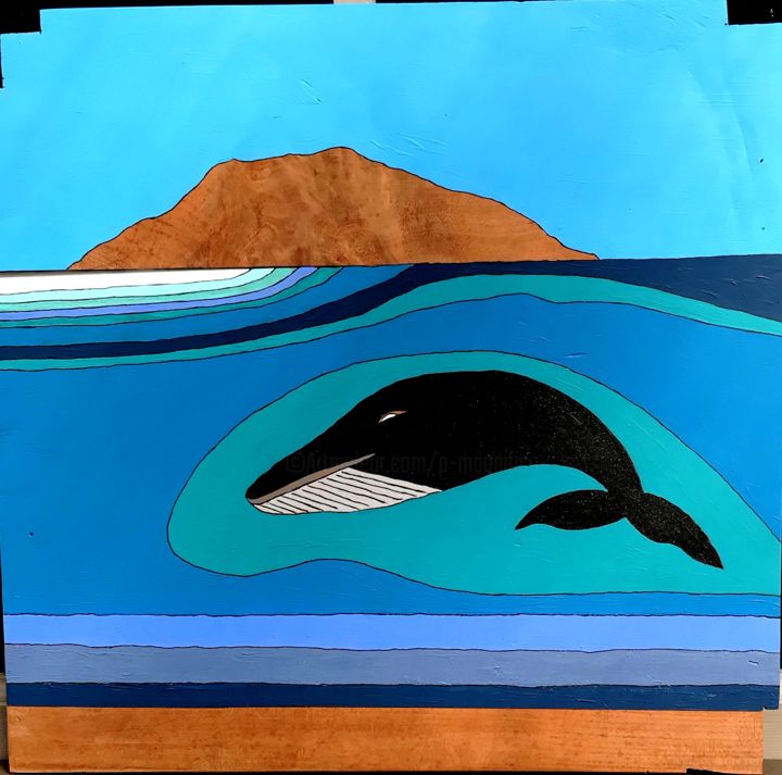 Pittura intitolato "studio-balena" da Patrizia Magnifico, Opera d'arte originale, Acrilico