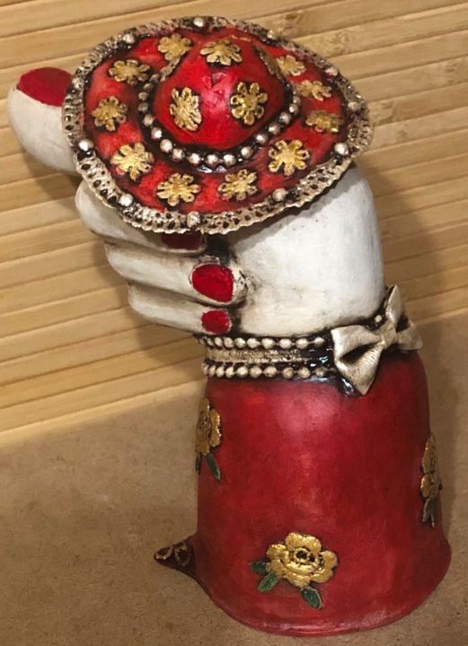Sculpture titled "Madam" by Aleksandr Shved, Original Art, Paper maché