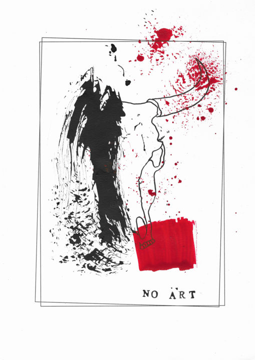 Disegno intitolato "BORDELIK CALLIGRAPH…" da P.Rine Forest, Opera d'arte originale, Inchiostro