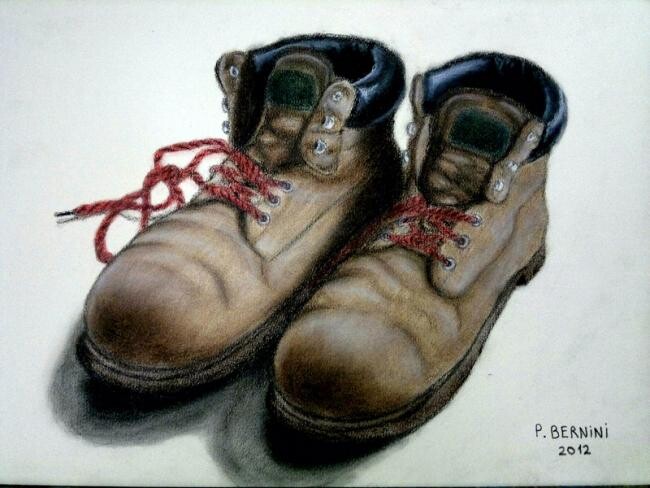 Рисунок под названием "Zapatos" - Pablo Bernini, Подлинное произведение искусства