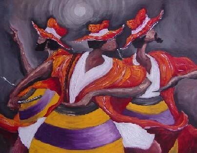 Painting titled "Candombe dos" by Pablo Cetrulo, Original Artwork
