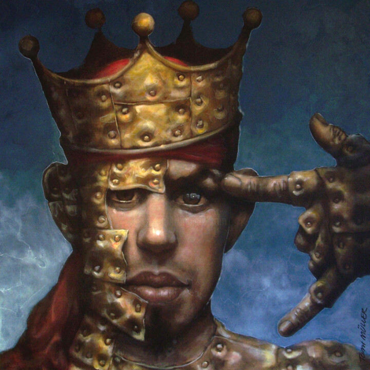 Картина под названием "Latin King. El Tomi." - Pablo Di Masso, Подлинное произведение искусства, Акрил