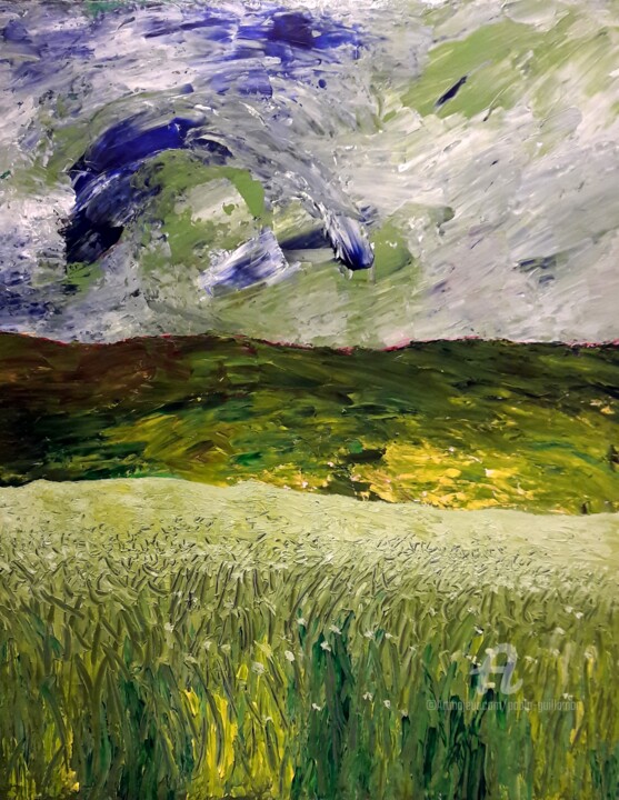 Malerei mit dem Titel "Le blé (Trigo)" von Pablo Guillamon, Original-Kunstwerk, Acryl