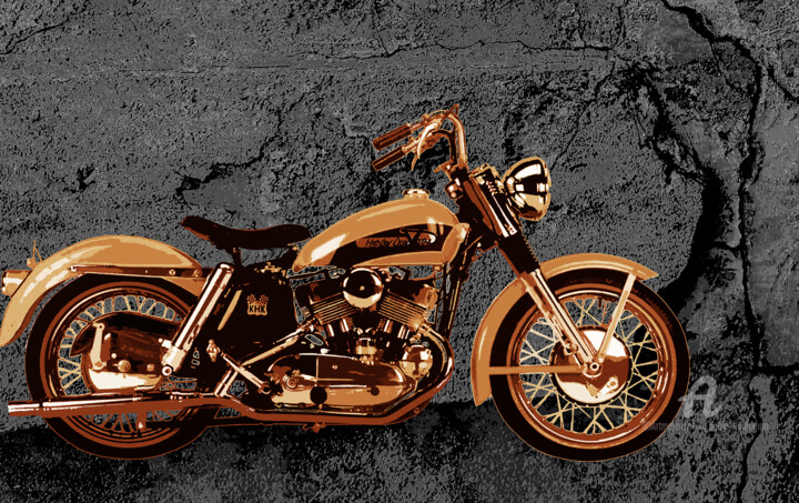 Fotografie mit dem Titel "Harley Davidson-KHK…" von Pablo Guillamon, Original-Kunstwerk, Digitale Fotografie