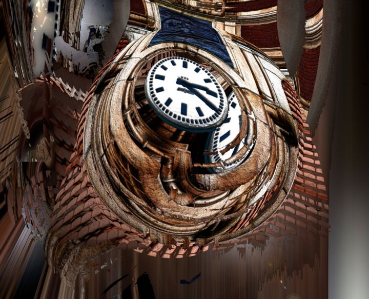 Digital Arts με τίτλο "clocks-64.jpg" από Pablo Ozcoide, Αυθεντικά έργα τέχνης, Ψηφιακή ζωγραφική