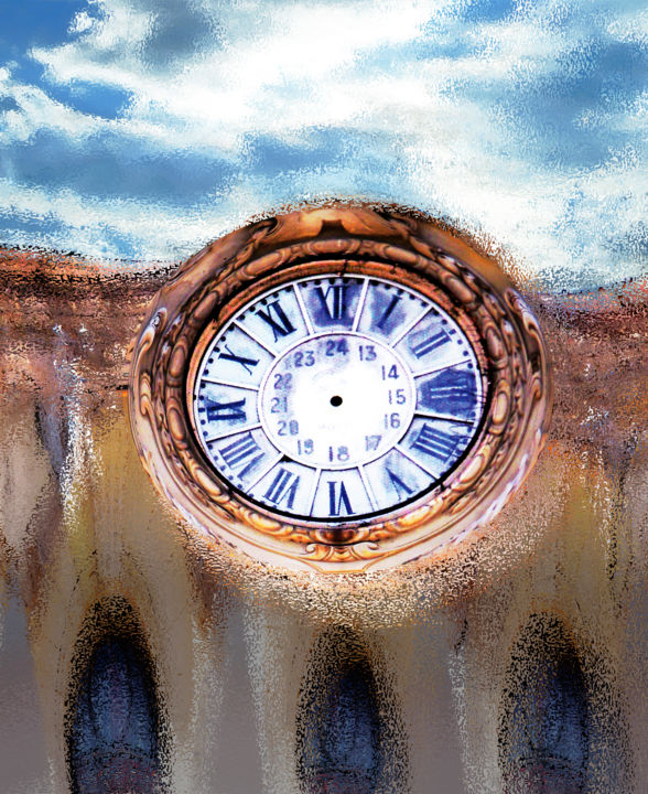 Grafika cyfrowa / sztuka generowana cyfrowo zatytułowany „clocks-38-d.jpg” autorstwa Pablo Ozcoide, Oryginalna praca