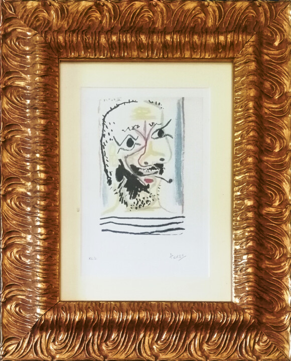 Printmaking titled "Le fumeur" by Pablo Picasso, Original Artwork, Lithography