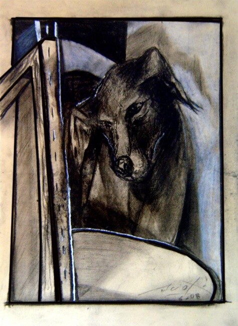 Dessin intitulée "Nadie Patea Un Perr…" par Pablo Scioti, Œuvre d'art originale