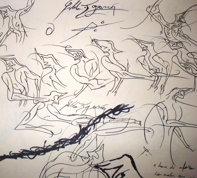 Desenho intitulada "esbozo intensive" por Pablo J García, Obras de arte originais