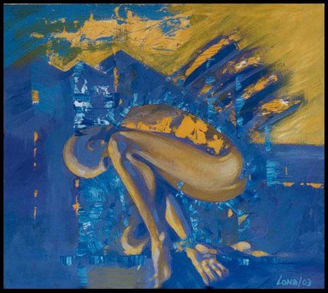 Картина под названием "L'ange urbain" - Pablo Lona, Подлинное произведение искусства