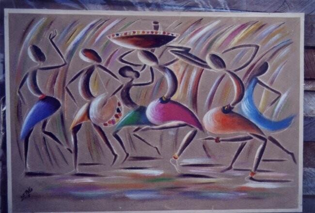 Painting titled "Danse.jpg" by Paco, Original Artwork, Oil