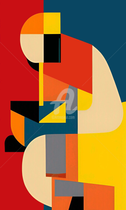 「Color 6」というタイトルのデジタルアーツ Paco Fuenteによって, オリジナルのアートワーク, 写真モンタージュ その他の剛性パネルにマウント