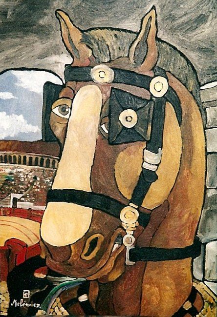 Pintura titulada "El picao o a quien…" por Paco Melendez, Obra de arte original