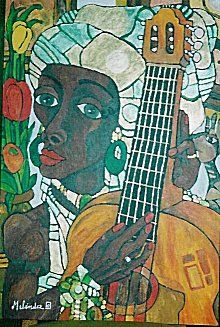 Painting titled "AFRICANA" by Paco Melendez, Original Artwork