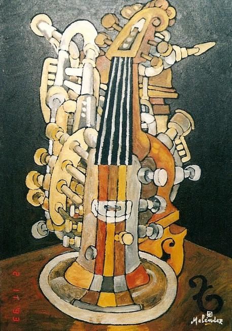 Painting titled "Centro de mesa" by Paco Melendez, Original Artwork