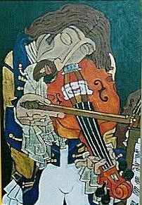 Pintura titulada "Violinista ruso" por Paco Melendez, Obra de arte original