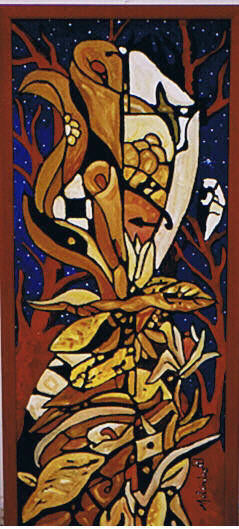 Pittura intitolato "Flor otoñal" da Paco Melendez, Opera d'arte originale