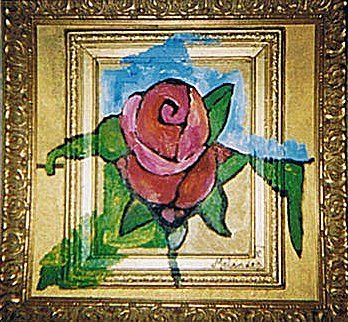 Painting titled "ROSA" by Paco Melendez, Original Artwork