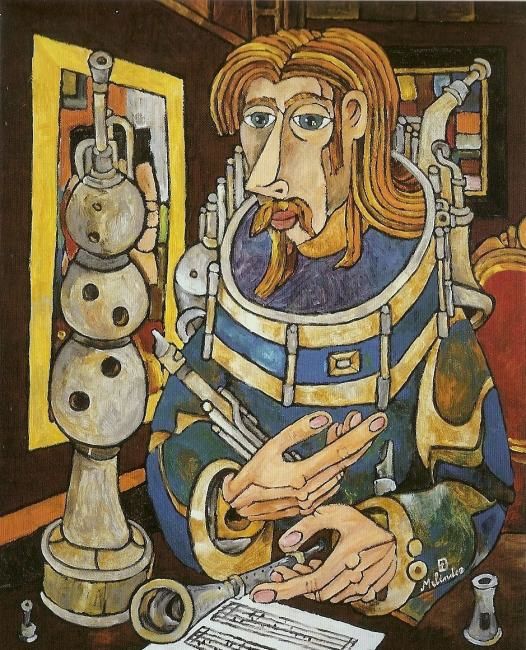 Pintura titulada "Autodidacta Músical" por Paco Melendez, Obra de arte original,