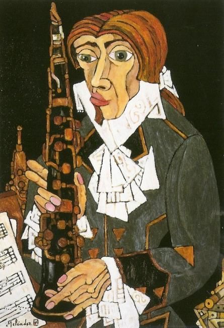 Painting titled "CLARINETISTA RUSO" by Paco Melendez, Original Artwork