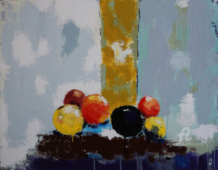 Painting titled "fruits d'été ou déf…" by Paddy, Original Artwork, Acrylic