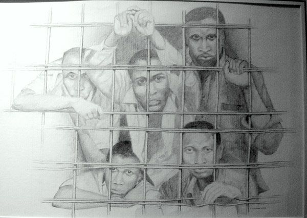 Dibujo titulada "Por diferentes" por Carlos Pagani, Obra de arte original,