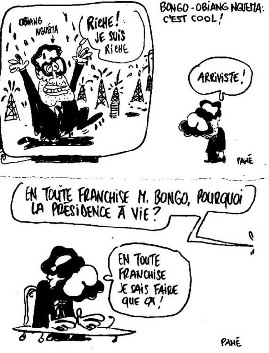 Dessin intitulée "carics Omar Bongo" par Pahé, Œuvre d'art originale