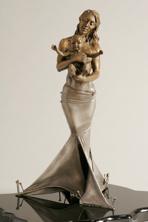 Escultura intitulada "The Gift" por Paige Bradley, Obras de arte originais, Bronze